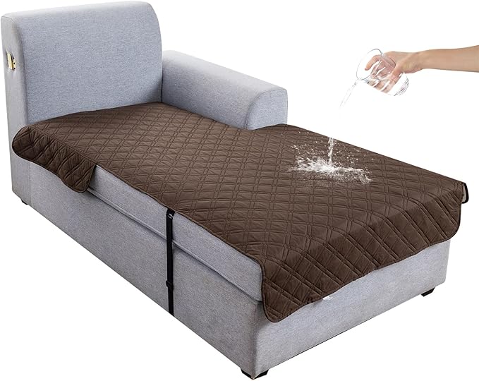 Genina L Shape Couch Cover, Sectional Couch Chaise Covers, Waterproof Washable