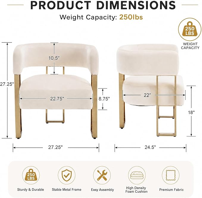 Barrel Accent Chair, Living Room Side Chair