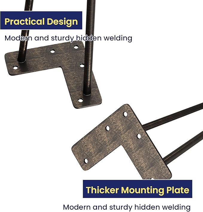 SMARTSTANDARD 16 Inch Heavy Duty Hairpin Furniture Legs, Metal Home DIY Projects