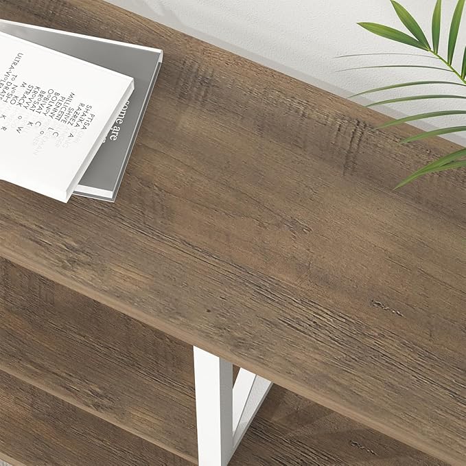 LVB Farmhouse Entryway Table, Industrial Wood Sofa Table