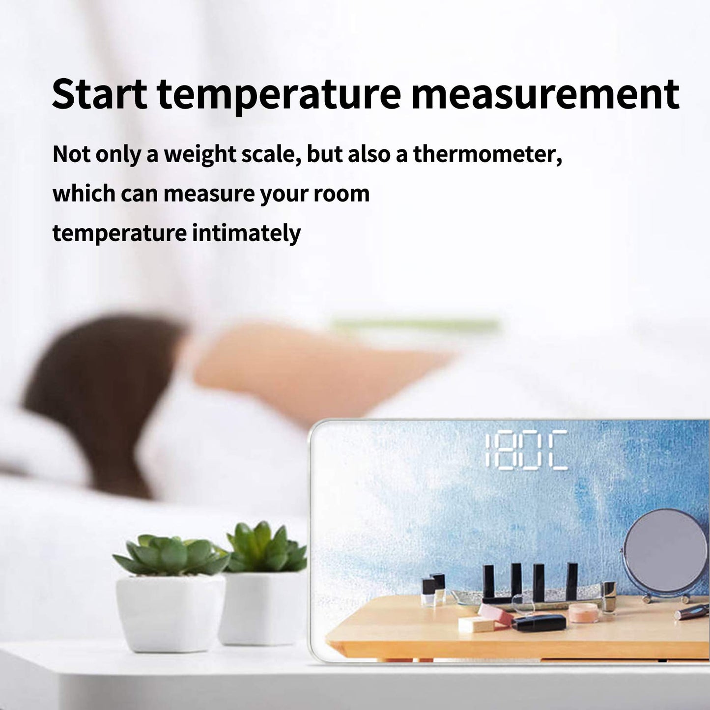 Travel Scale for Body Weight, Venugopalan Small Portable Body Weight Scales Digital Bathroom Mirror Scale Mini Electronic Scale for Personal Health, Body Tape Measure Included (Battery)