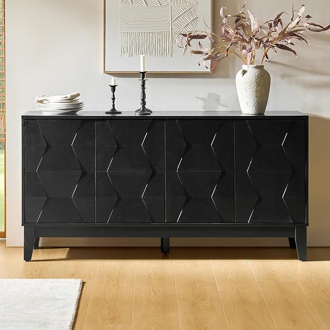 HULALA HOME Mid Century Sideboard Buffet Cabinet