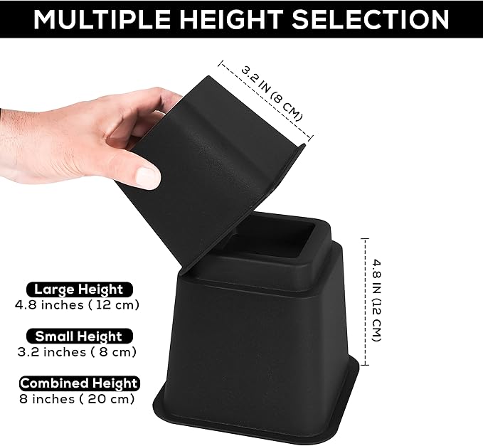 Utopia Bedding Bed Riser, 3 & 5 Inches Adjustable Furniture Risers