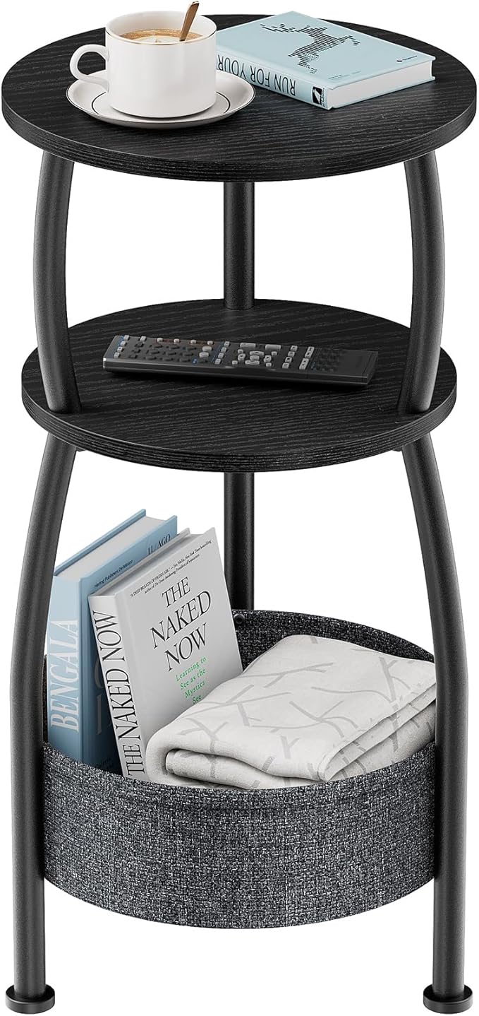Small Round Side Table for Living Room