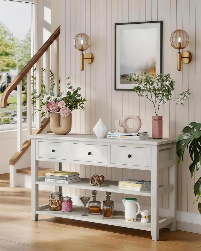 Karl home Console Table Entryway Desk, Sofa Side Table