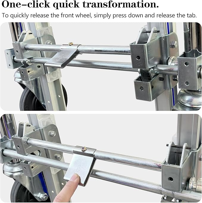 Silver Convertible Hand Truck Dolly Cart