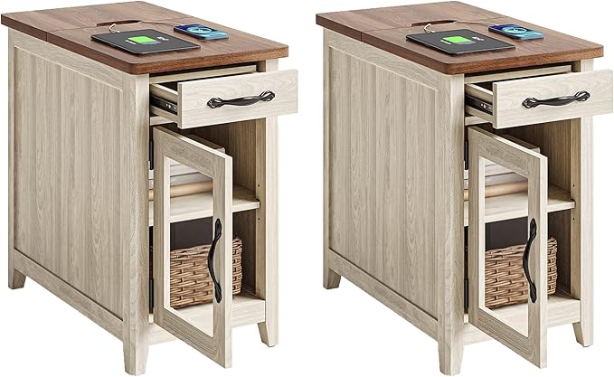 LINSY HOME End Table Set of 2