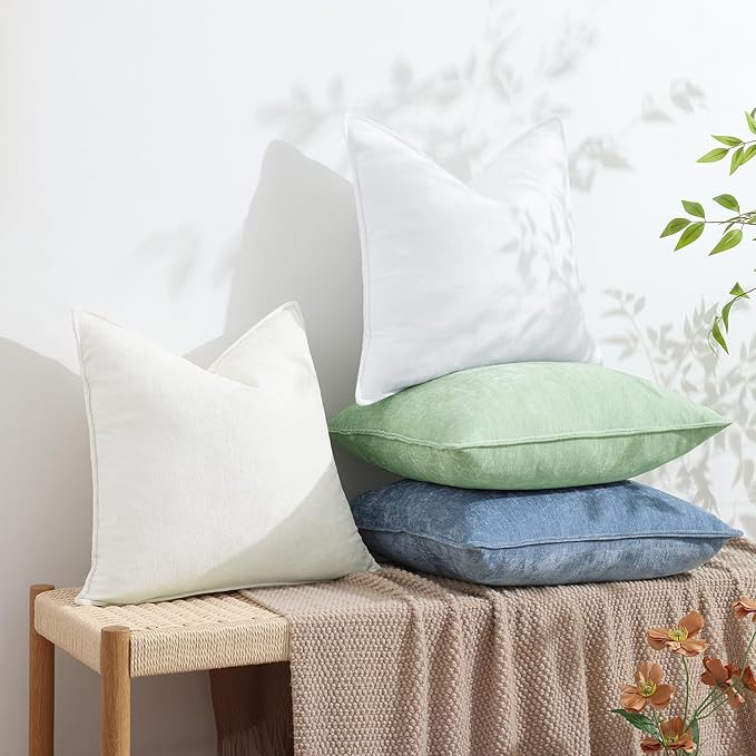 decorUhome Summer Couch Throw Pillow Covers 20x20 Set of 2, Decorative Soft