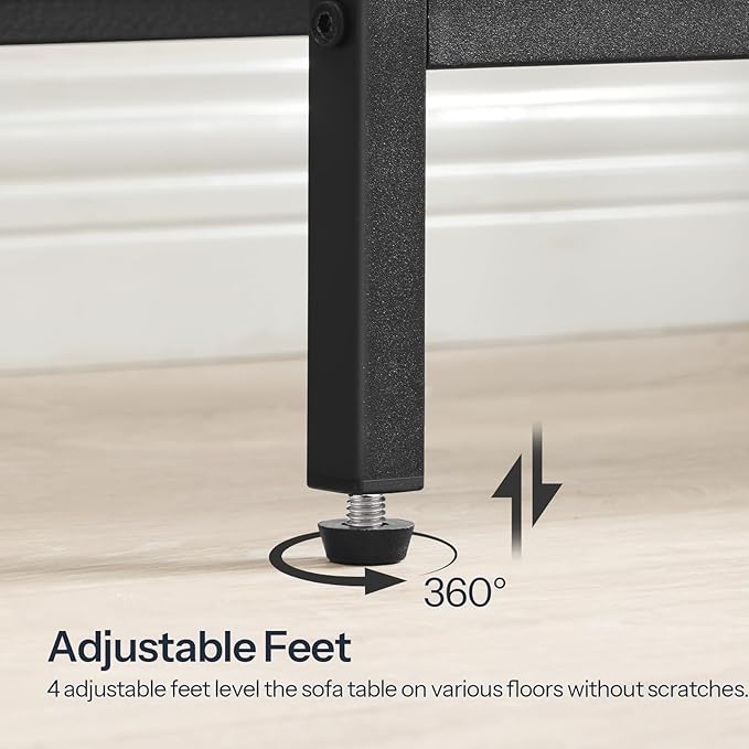 HOOBRO Narrow Console Table, Sofa Table, 4-Tier Industrial Entryway Table