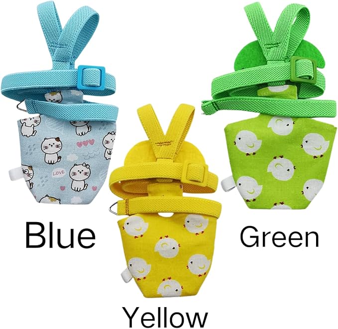 Adjustable Bird Diaper Harness Flight Suit Clothes with 80 Inch Flying Leash Rope for Parrots Conure Cockatiel (Green,Macaw)