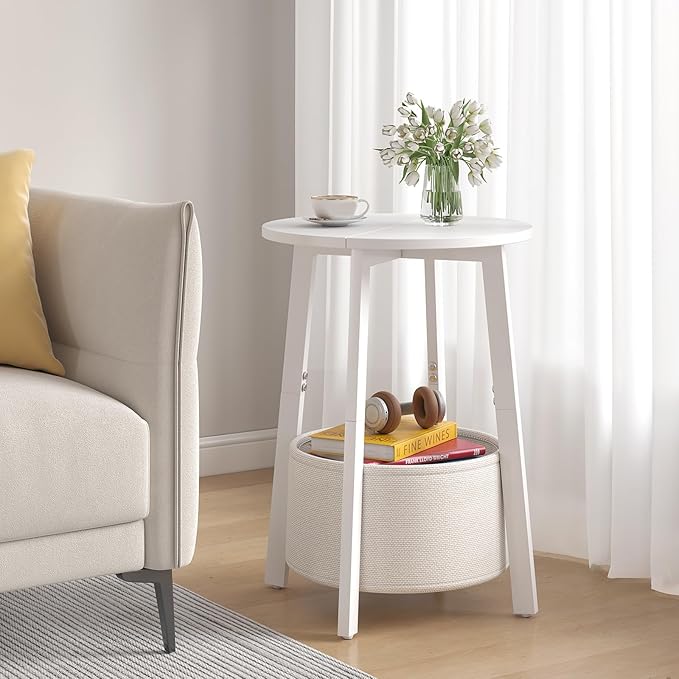 sthmec Small Round Side End Table