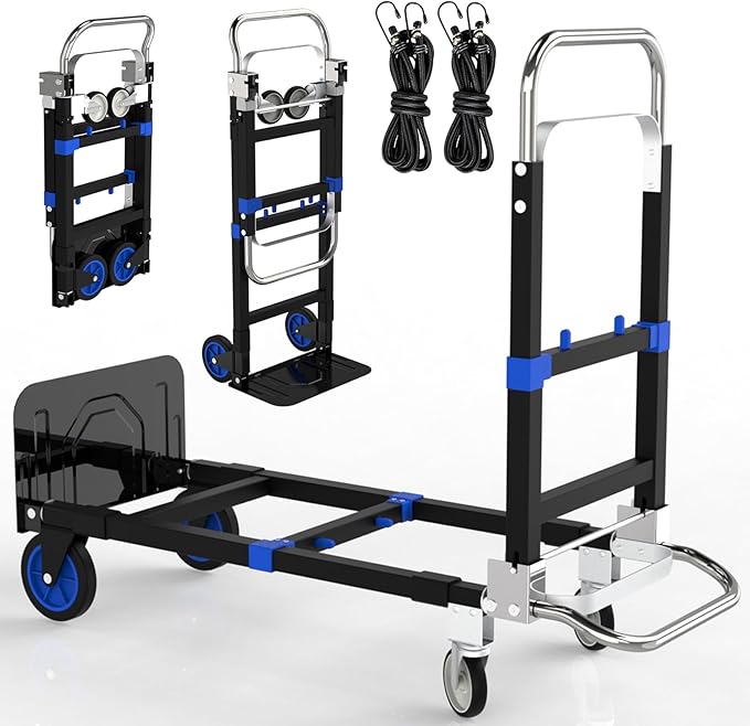 Black Convertible Hand Truck Dolly Cart
