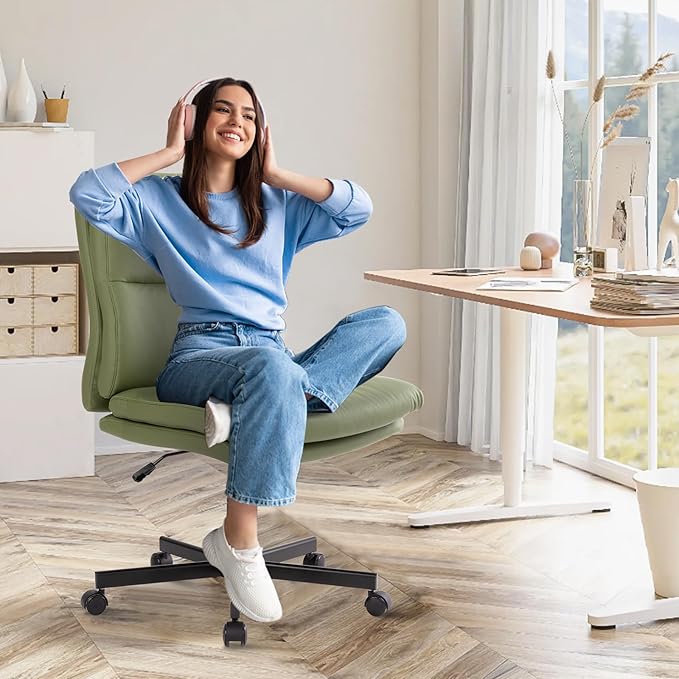 LUCKWIND Armless Office Desk Chair