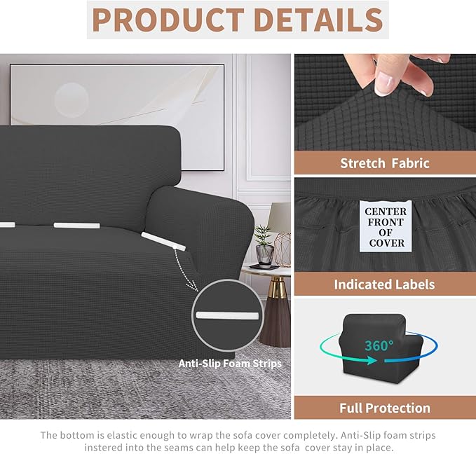 Easy-Going 100% Waterproof Chair Couch Cover, Dual Waterproof Sofa Cover