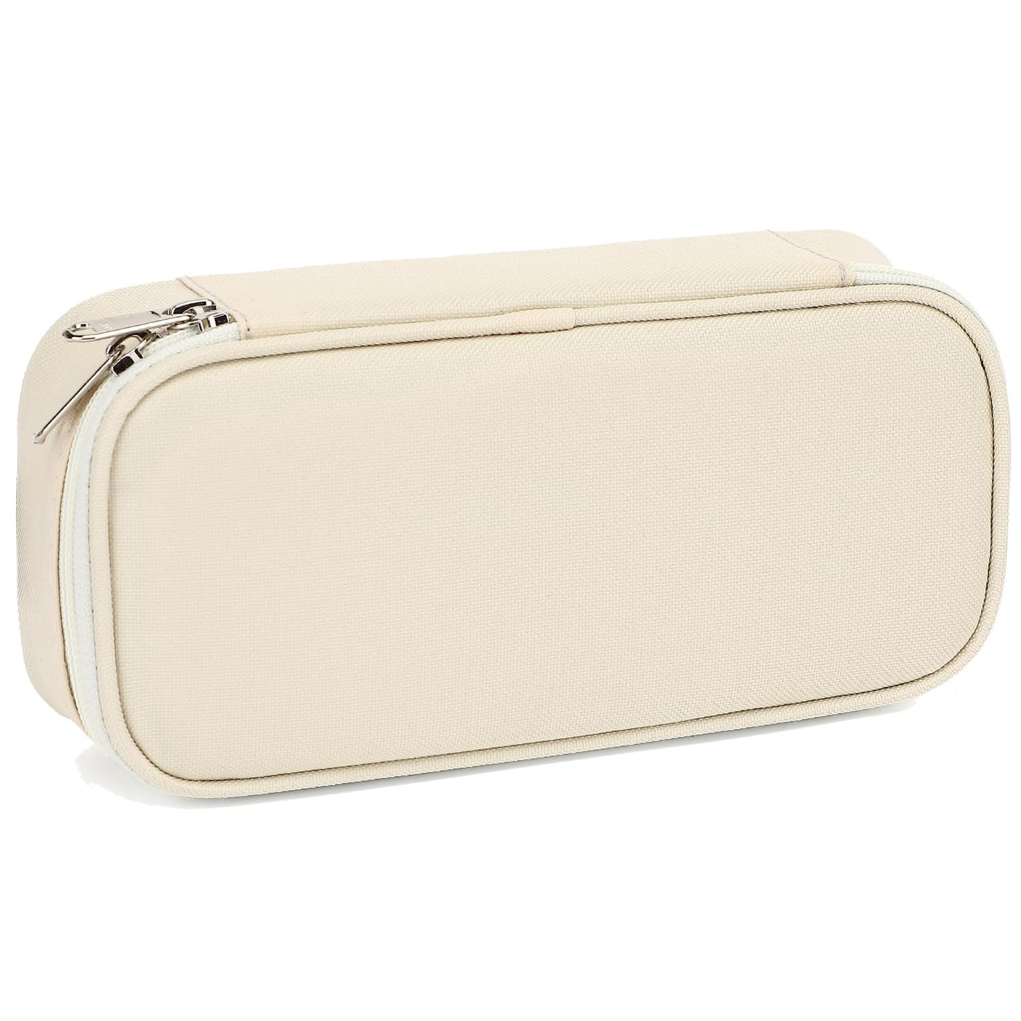 FlowFly Large Capacity Pencil Case for Kids, Boys & Girls – Zippered Multi-Functional Pen Pouch, Soft & Portable Pencil Bag for School, Teens, Students, Beige