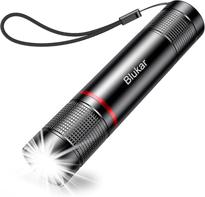 Blukar Rechargeable Flashlight, High Lumens Flashlight, Super Bright Small LED Flash Light- Zoomable, Adjustable Brightness, Long Lasting for Camping, Outdoors and Home Emergency