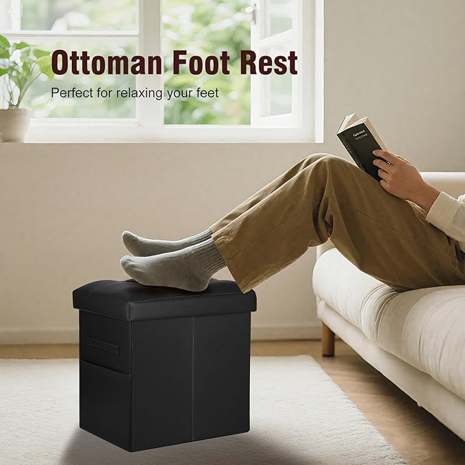 Storage Ottoman Foot Rest Stool
