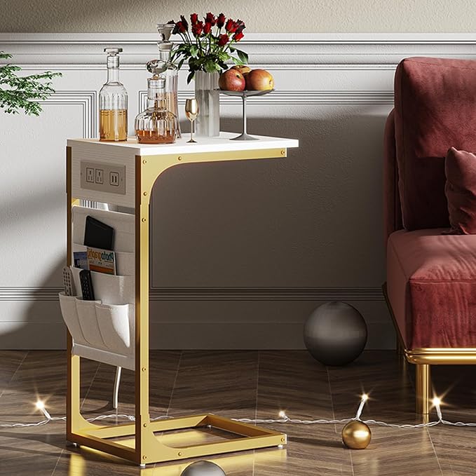 TUTOTAK C Shaped End Table