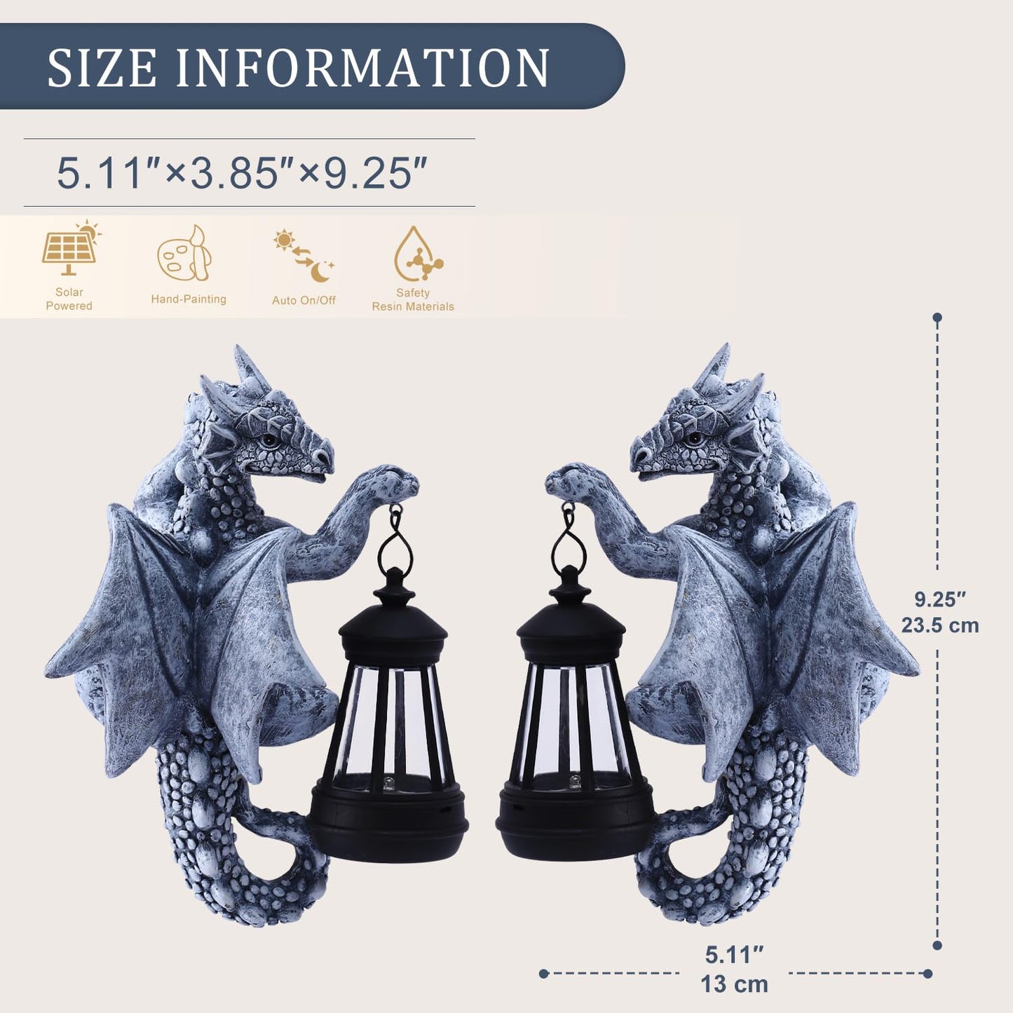 Fashionoda Dragon Tree Hugger Garden Decor - 9.3 Inch Garden Statues Lawn Ornaments for Outside Balcony Yard Whimsical Art Outdoor,Medieval Fantasy Halloween Decor