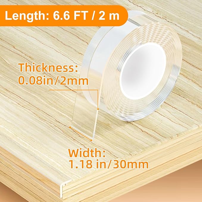 Clear Soft Corner Protectors for Furniture Strip, 1.18 in x 6.6 FT, Sharp Edge