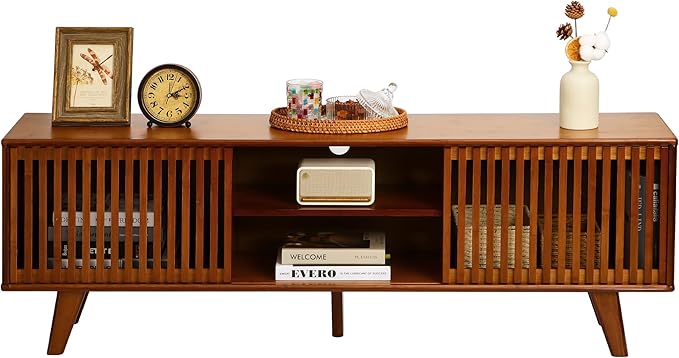 Bamboo TV Stand for TVs up to 65", Accent Entertainment Center