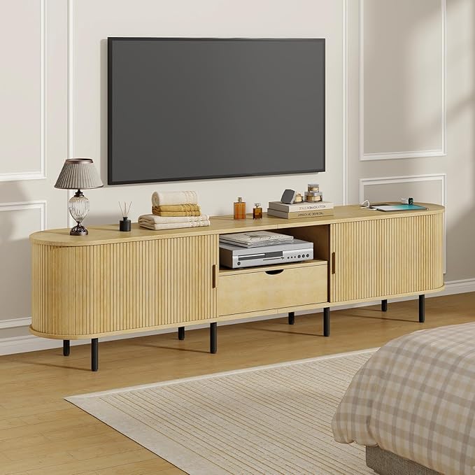 86.6" Mid-Century TV Stand