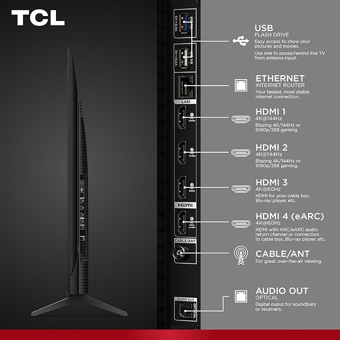 TCL Amazon Exclusive 65 Inch Class T7 Series | 4K QLED HDR Lag-Free Smart