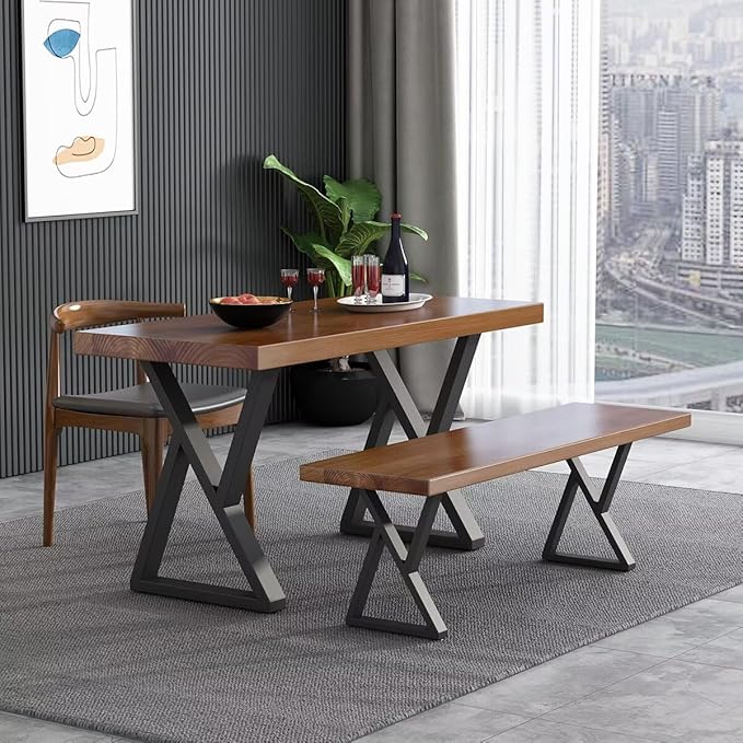28 Inch Metal Table Desk Legs, Heavy Duty DIY Industrial Furniture Legs