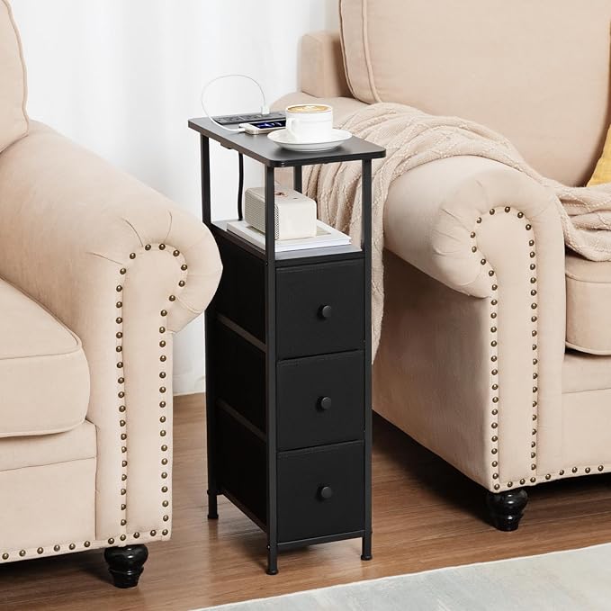 LOAKEKEL Narrow End Table Living Room