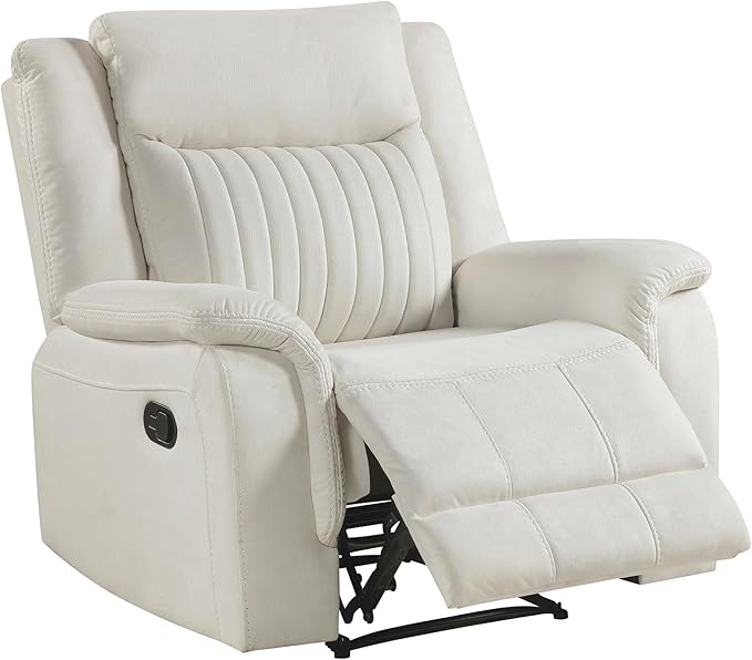 Lexicon Manual Recliner Chair, Polished Microfiber Reclining Sofa Chair
