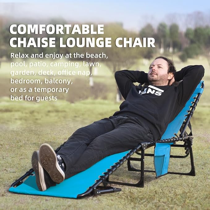 Patio Lounge Chair Folding Chaise Bed