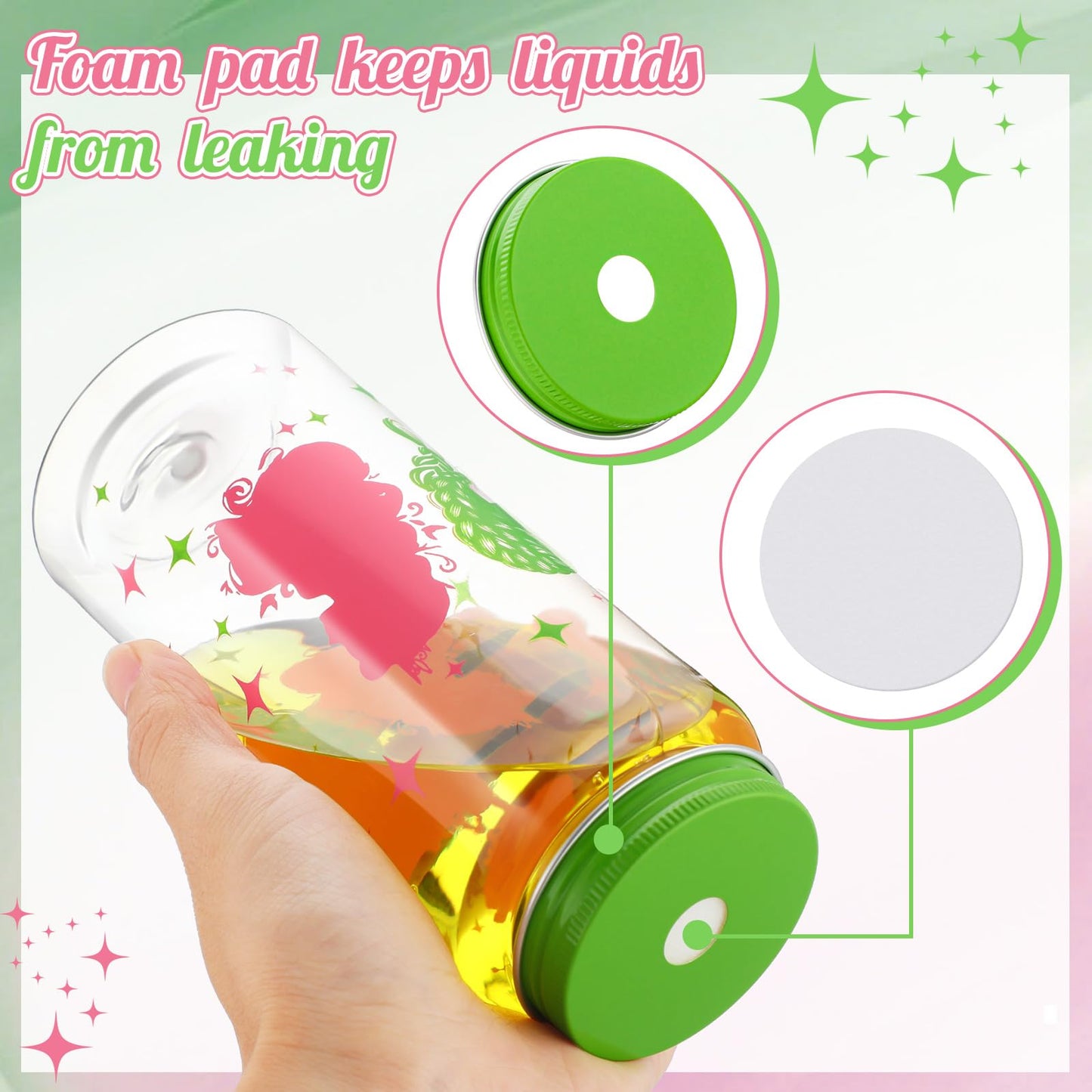 25 Pcs Witch Theme Party Decorations Bulk Reusable Plastic Cups 13.5 oz Pink and Green Drinking Tumblers with Lids Straws Witch Princess Party Favor Cup for Wizard Friendship Galentine Valentine Gift