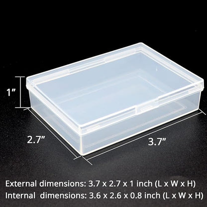 SOSOHOME 12 Pack Playing Card Deck Boxes, Empty Plastic Storage Box Fits Baseball Trading Cards, Gaming Cards, Snaps Closed