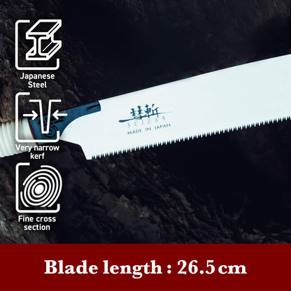 SUIZAN Kataba Single Edge Saw 10.5" - Professional Japanese Pullsaw Handsaw Woodworking Tools