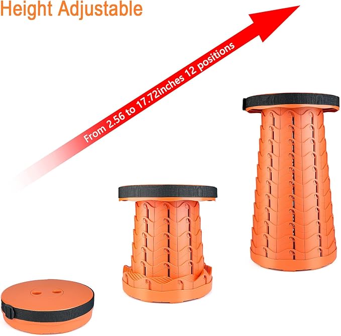 Boreeman Upgraded Folding Stool Lightweight Yet More Sturdy