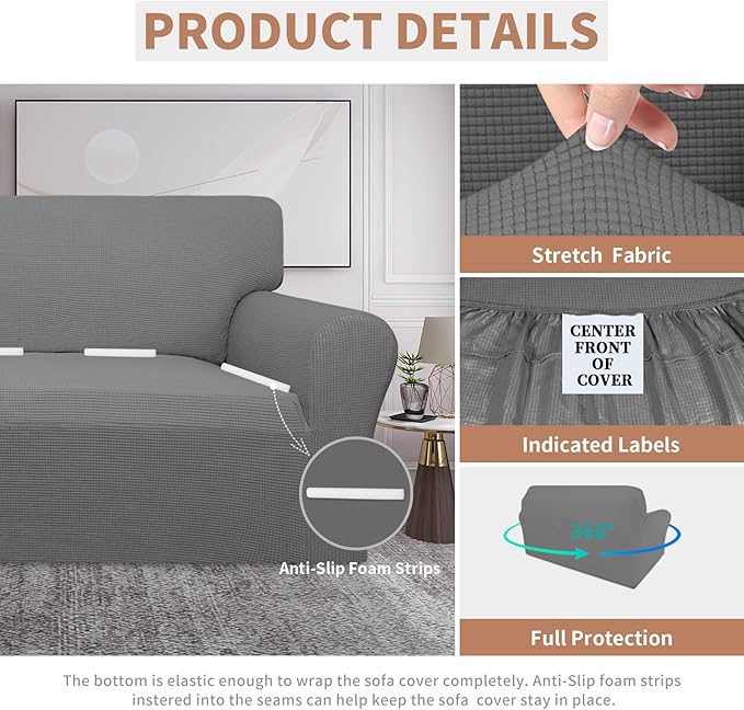 Easy-Going 100% Waterproof Loveseat Couch Cover, Dual Waterproof Sofa Cover