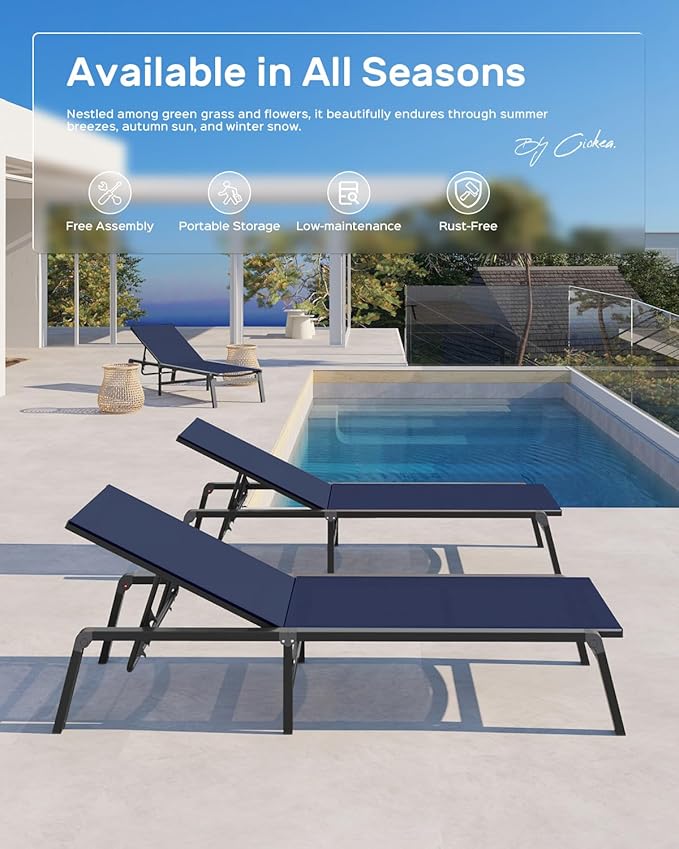 Aluminum Chaise Lounge Ourdoor