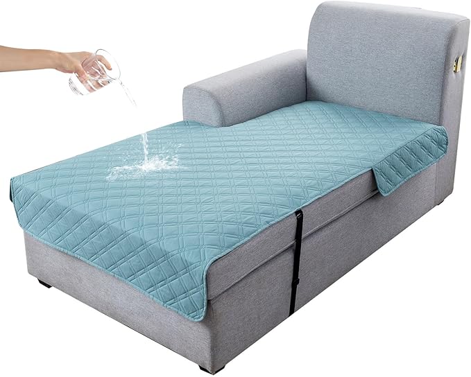 Genina L Shape Couch Cover, Sectional Couch Chaise Covers, Waterproof Washable