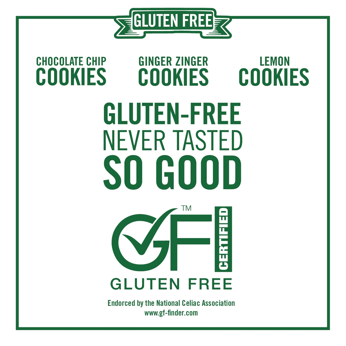 Tate's Bake Shop Gluten Free Cookies Variety Pack, Lemon, Ginger Zinger and Chocolate Chip Cookies, 4-7 oz Bags
