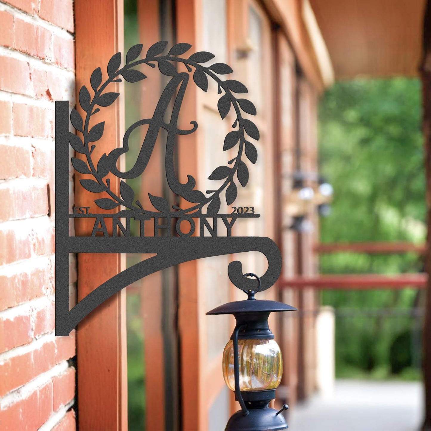 Duckbe Custom Name Metal Plant Hangers from Wall Indoor and Outdoor | Home Decor Gift for Mom | Personalized Wall Mounted Hanging Plant Hooks | Customizable Rustic Hanging Gardening Bracket Hook