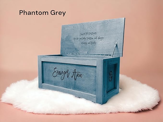 Personalized Engraved Wooden Toy Box