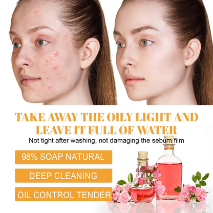 Turmeric Face Wash with Brush, Turmeric Foaming Facial Cleanser for All Skin, 3.38 Fl Oz/pcs
