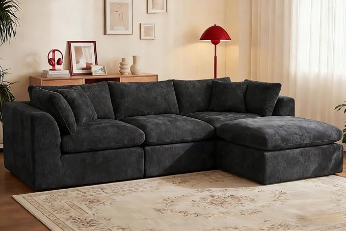 110'' Oversized Cloud Sectional Boneless Couch