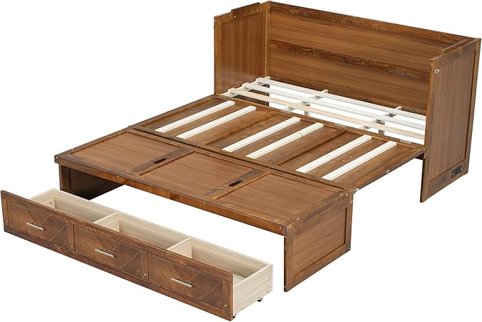 KEIKI Queen Murphy Bed Cabinet