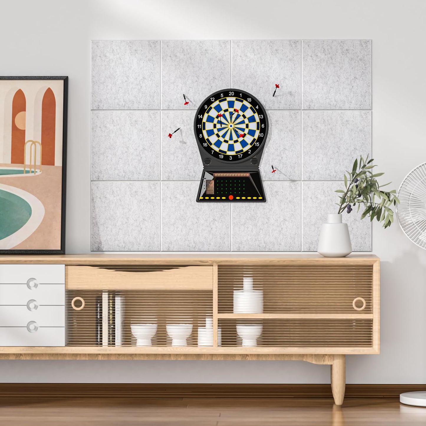 MaxGear Large Cork Board for Wall 36" x 24", Light Gray Bulletin Board, 6 Pack Felt Wall Tiles with Pushpins, Cork Boards for Office Pin Board Tack Board Cork Boards