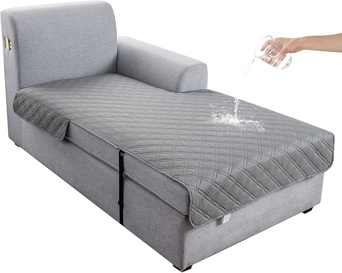 Genina L Shape Couch Cover, Sectional Couch Chaise Covers, Waterproof Washable