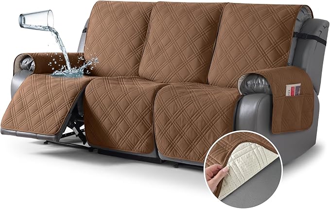 TAOCOCO 100% Waterproof Recliner Sofa Covers 3 Seater Split Couch Covers