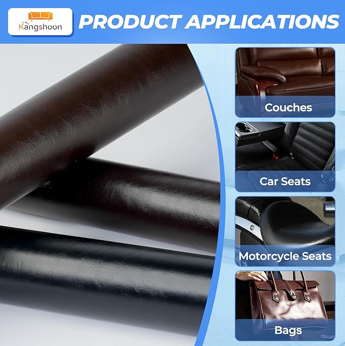 Leather Repair Patches, 17X79 Inch Self-Adhesive Leather Repair Tape, Stretch