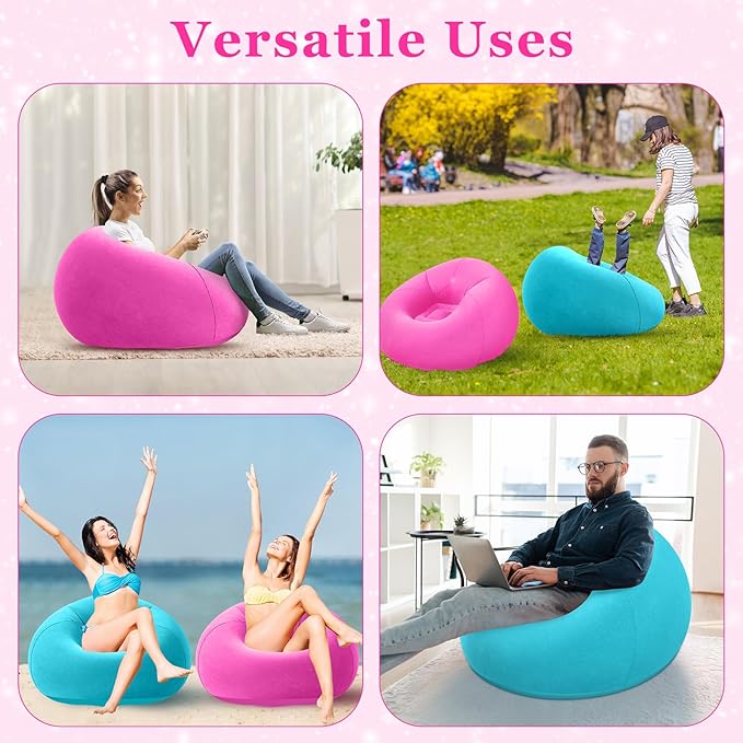 Realspring Inflatable Bean Bag Chairs Outdoor Blow up Camping Chairs Inflatable
