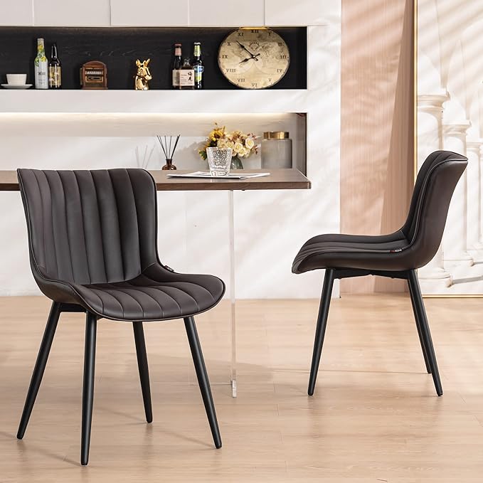 YOUNUOKE Dining Chairs Set of 2 Upholstered Mid Century Modern Kitchen Chair